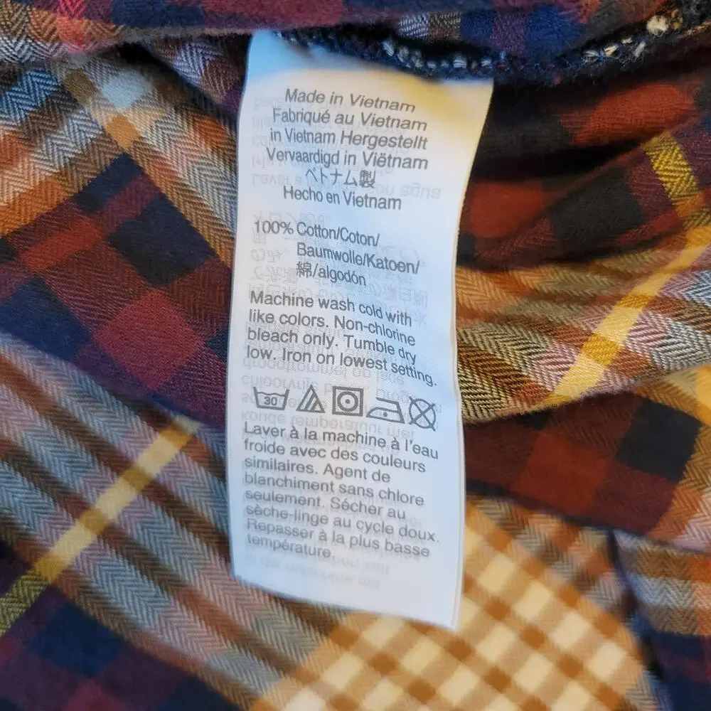 Madewell Shirt Women's S Oversized Ex Boyfriend Fit Rylan Plaid Casual Preppy